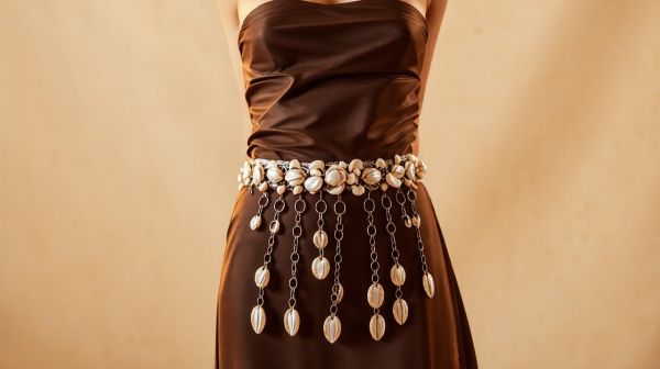 Discover stunning shell accents: belts and belly chains